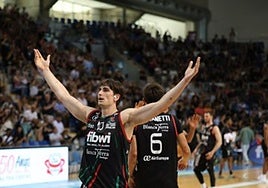 Xabi Beraza, durante un encuentro con el Fibwi de la temporada pasada