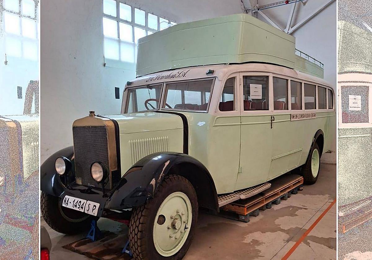 El autobús Hispano Suiza, en su estado actual tras su restauración en 2001.