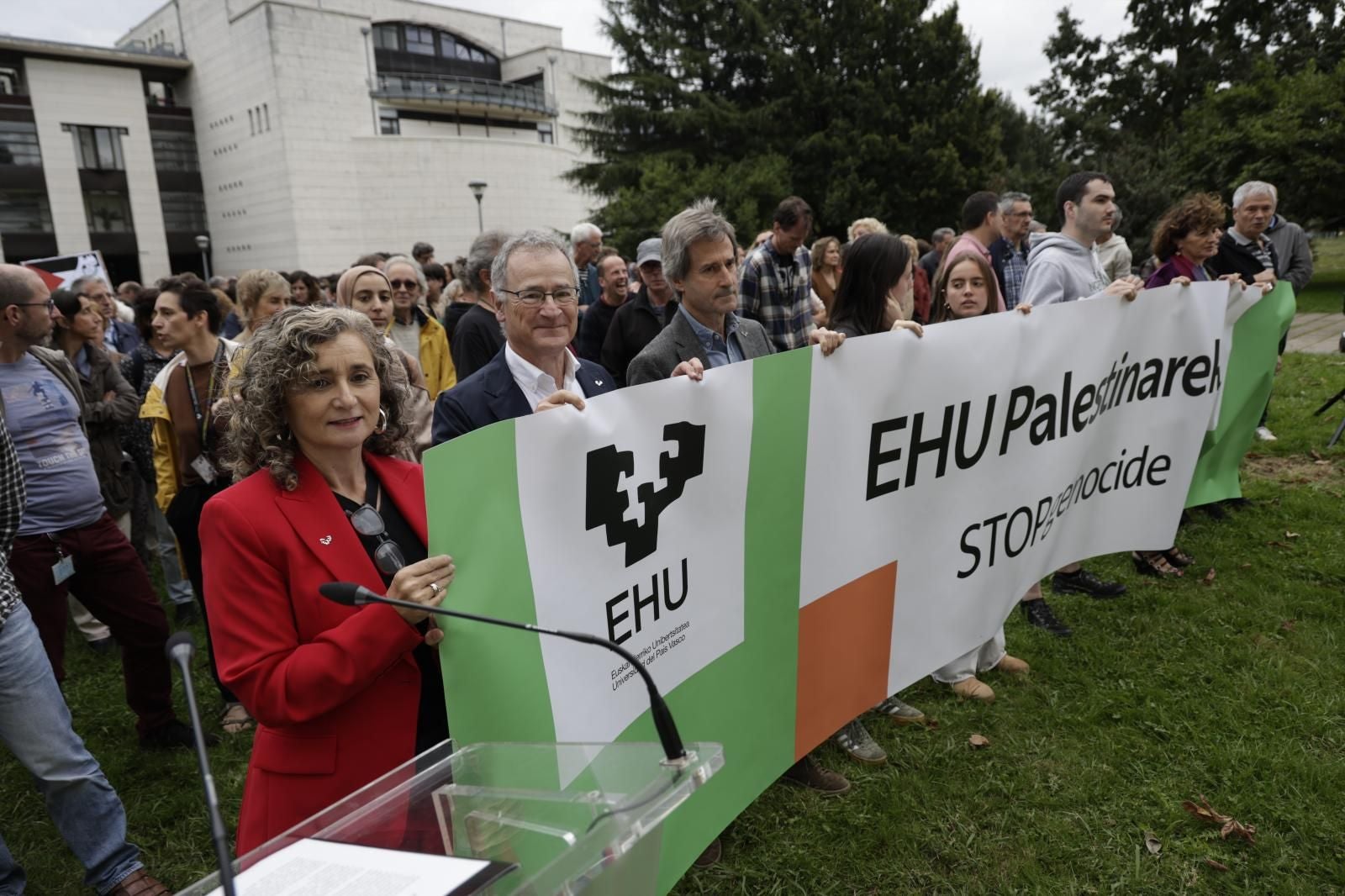 Concentración de la EHU en favor de Palestina