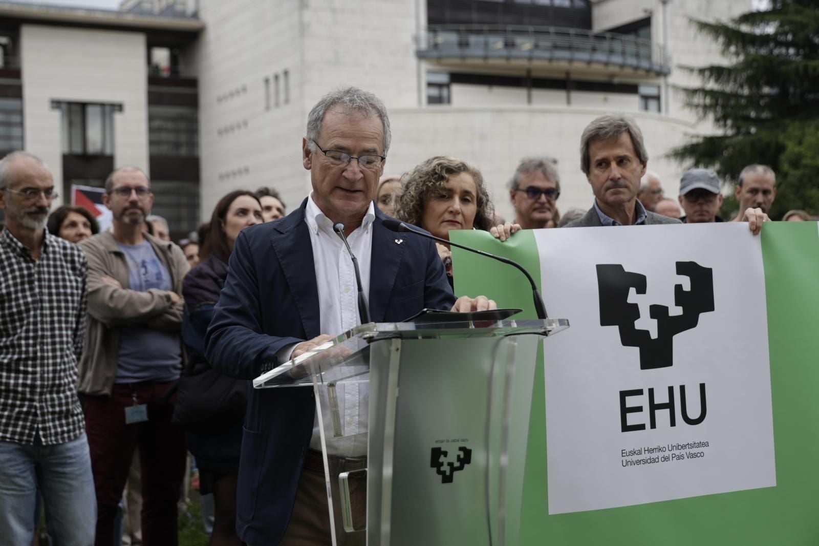 Concentración de la EHU en favor de Palestina