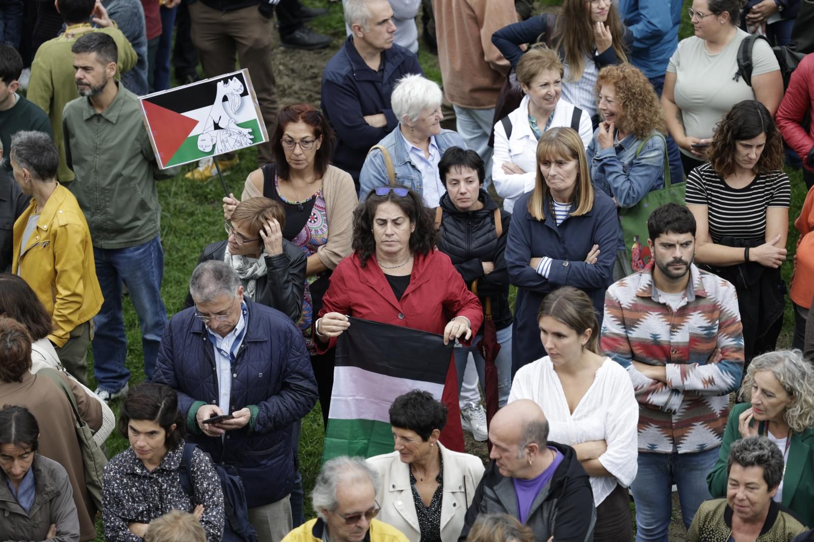 Concentración de la EHU en favor de Palestina