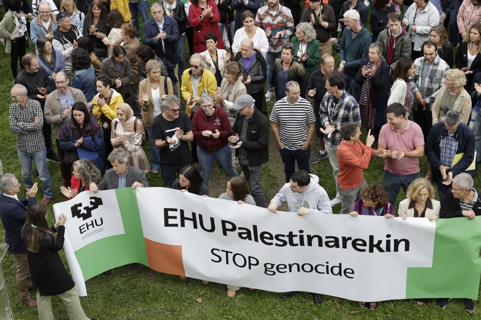 Concentración de la EHU en favor de Palestina
