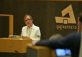 Eider Mendoza este martes en las Juntas Generales.