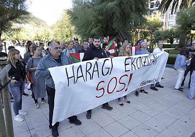 Protesta de los productores de carne vascos en Donostia