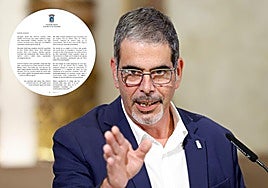 Eneko Goia, en su comparecencia de este jueves en el Ayuntamiento de Donostia