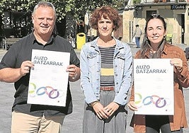 Agustin Lekuona, Joana Mendiburu eta Garazi Urdampilleta.