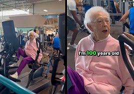 Ruth Lemay durante la entrevista en su gimnasio.