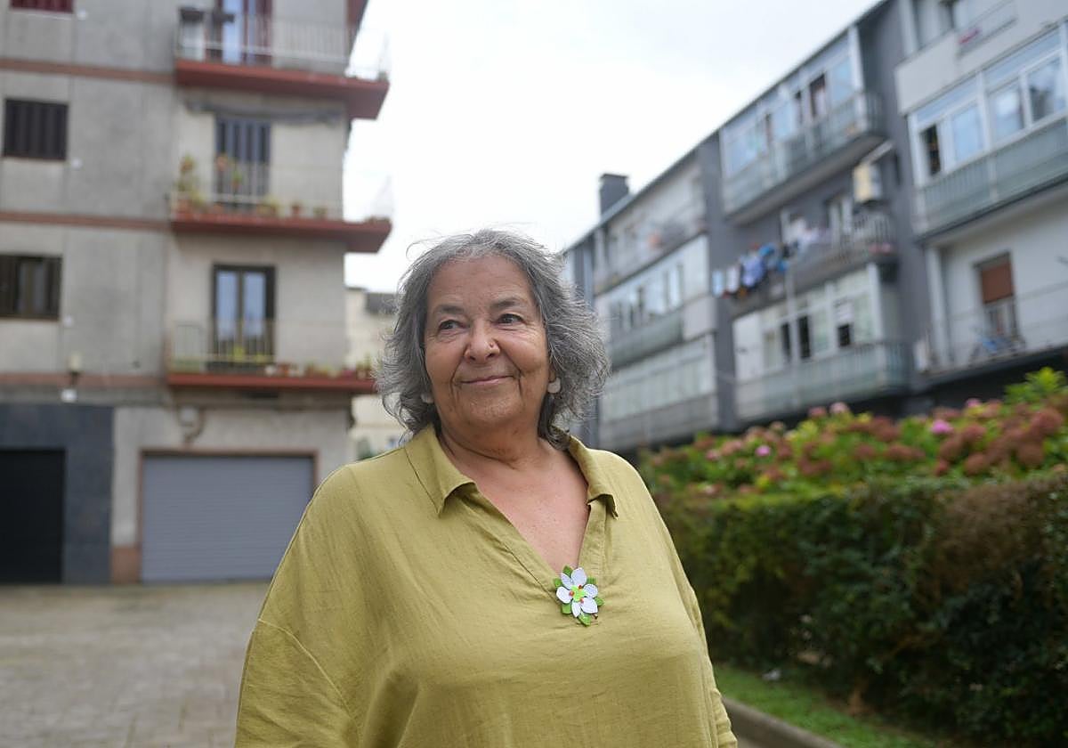 Pili Campos en Altza, un poco antes de presentar el libro de Josetxo y María, sus nuevos amigos.