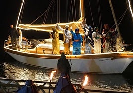 Errege Magoen etorrera itsasontziz Zumaiara.