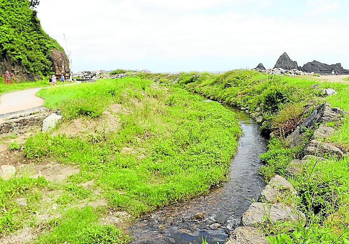 La regata de Mijoa, cerca de su desembocadura en Saturraran.