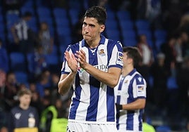 Aguerd, en su despedida de la Real Sociedad.