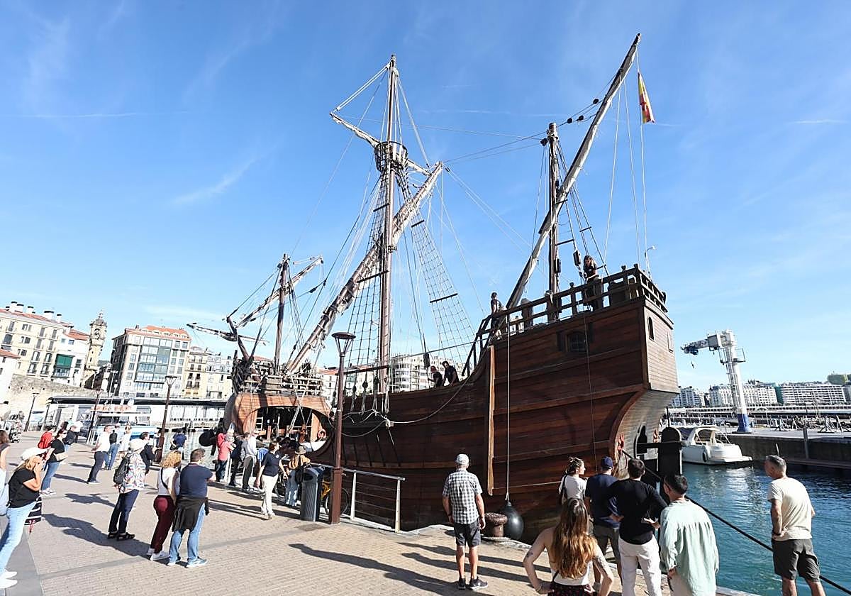 La nao Santa María llega a San Sebastián