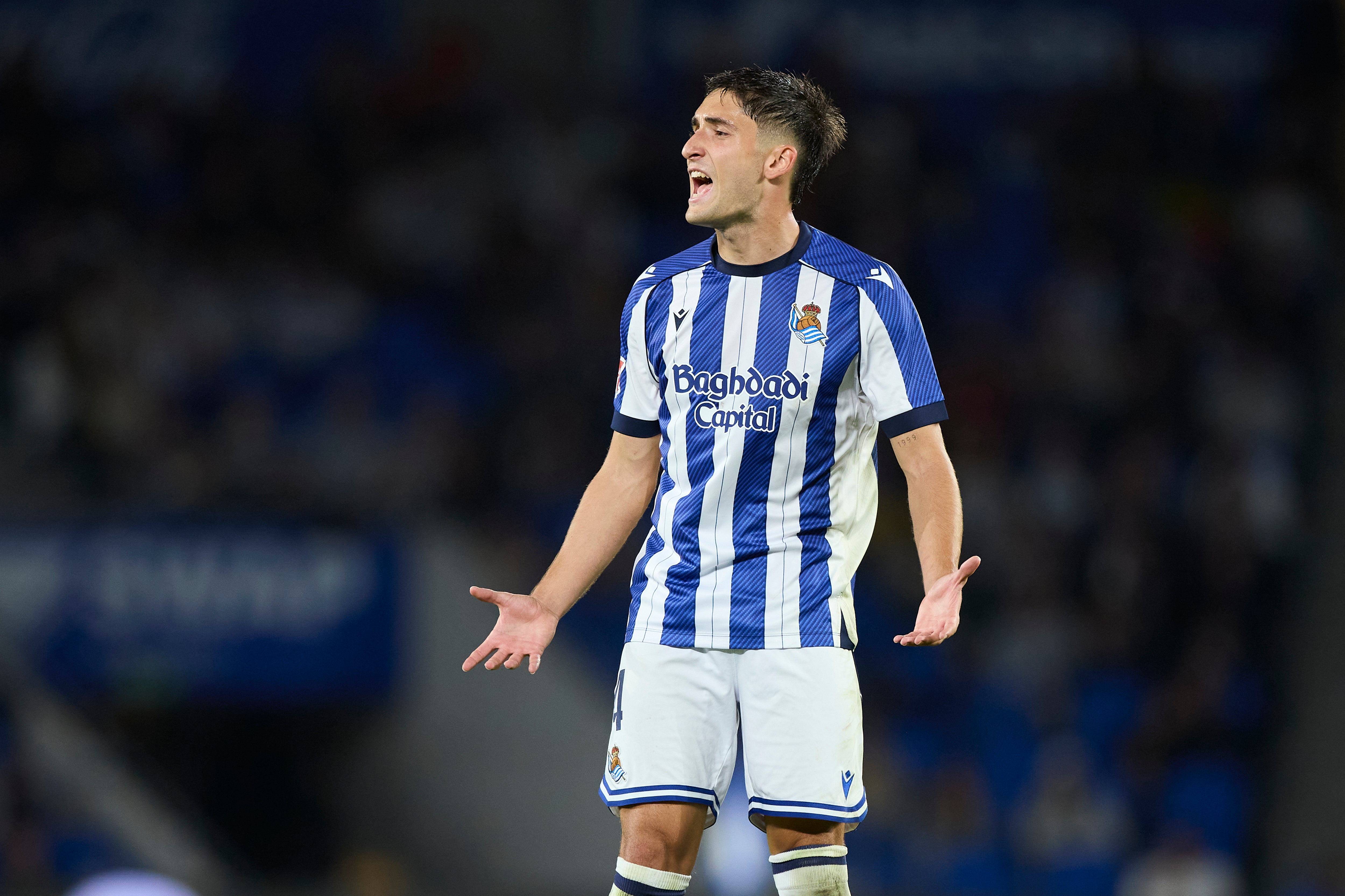 Jon Gorrotxategi, durante el partido ante el Rayo Vallecano