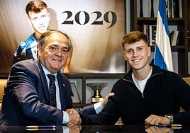 Aperribay y Rupérez, durante el acto de su renovación hasta 2029