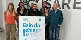 Portavoces de Sare, en la presentación de la manifestación del próximo 10 de enero.