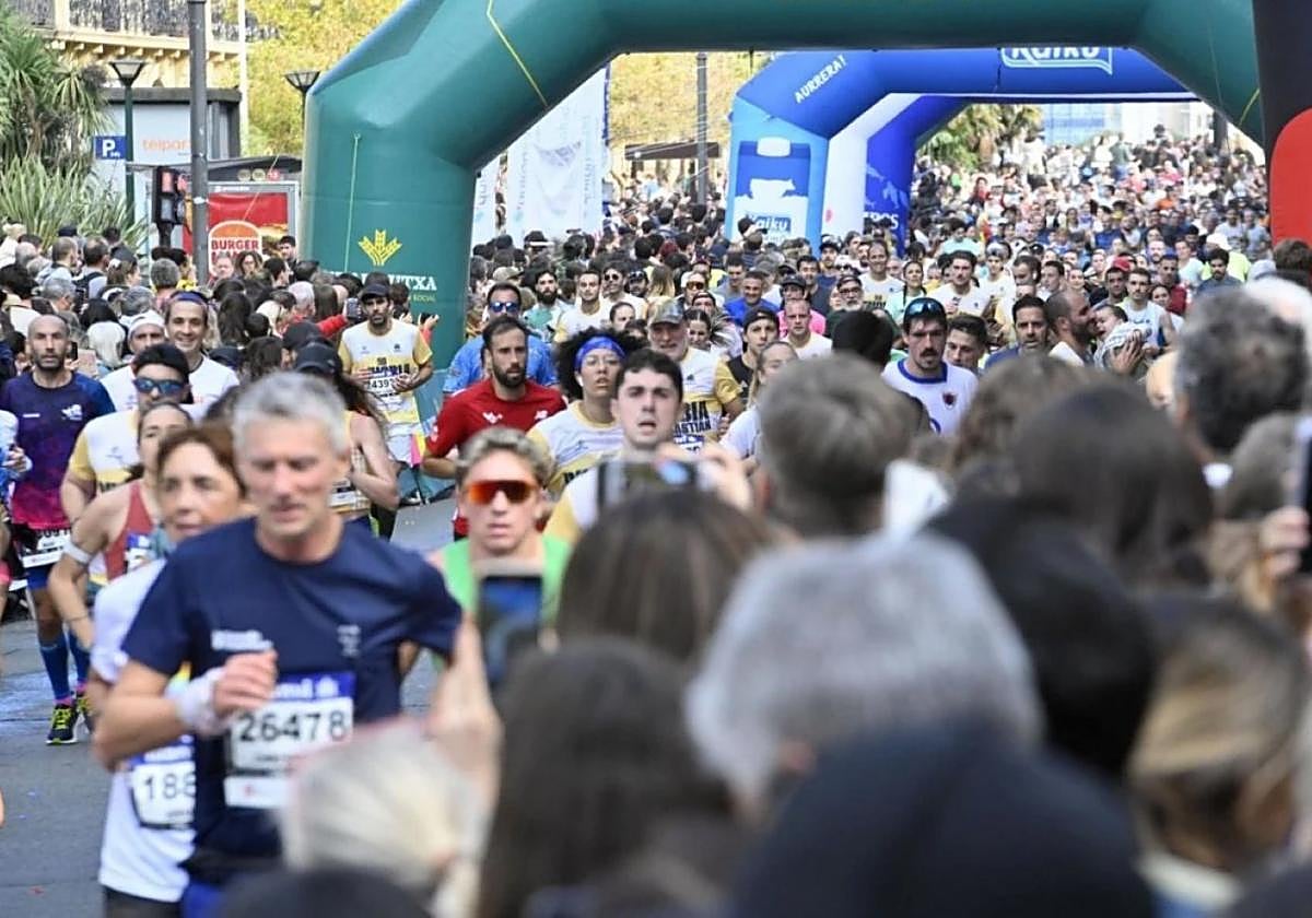 Participantes de la pasada edición de la Behobia.