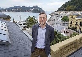 Borja Corominas, en la azotea del Ayuntamiento.