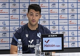 Arturo Ruiz, en la sala de prensa de Zubieta.