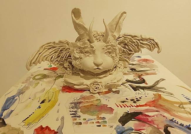 Una de las cerámicas de pequeño tamaño de la exposición.