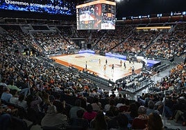 Más de 5.000 personas en el partido entre Valencia Basket e IDK Euskotren.