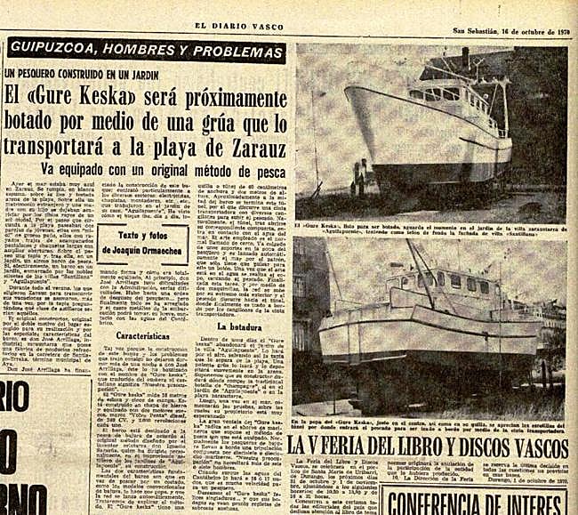 Artículo completo publicado en EL DIARIO VASCO hace 55 años.