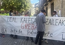 Concentración pacífica de trabajadores realizada en Herri Eguna.