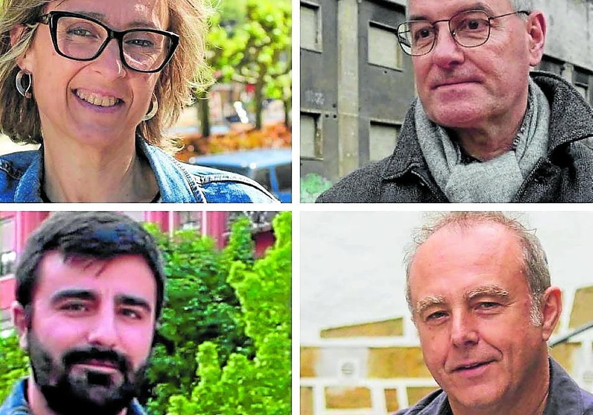 Los tenientes de alcalde Aintzane Taberna, Mikel García, Iratitz Pazos y Miguel Mari Torrea.