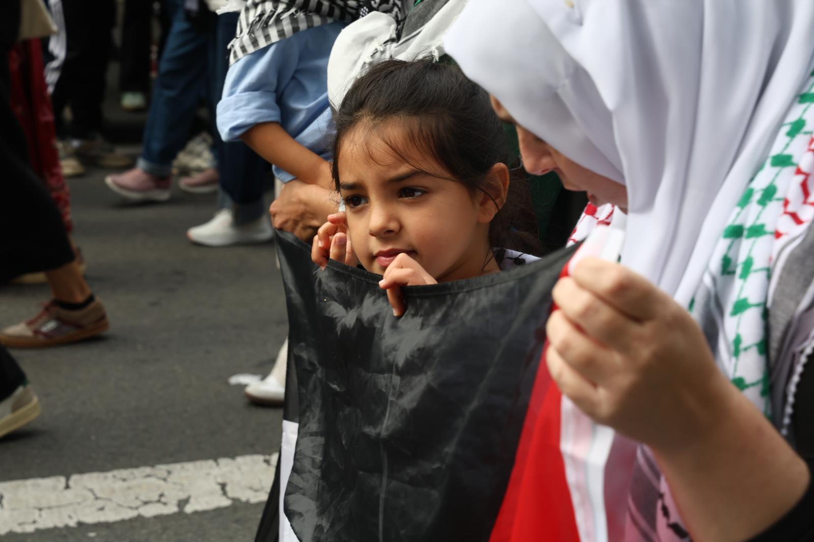 Manifestación en Donostia en apoyo a Palestina