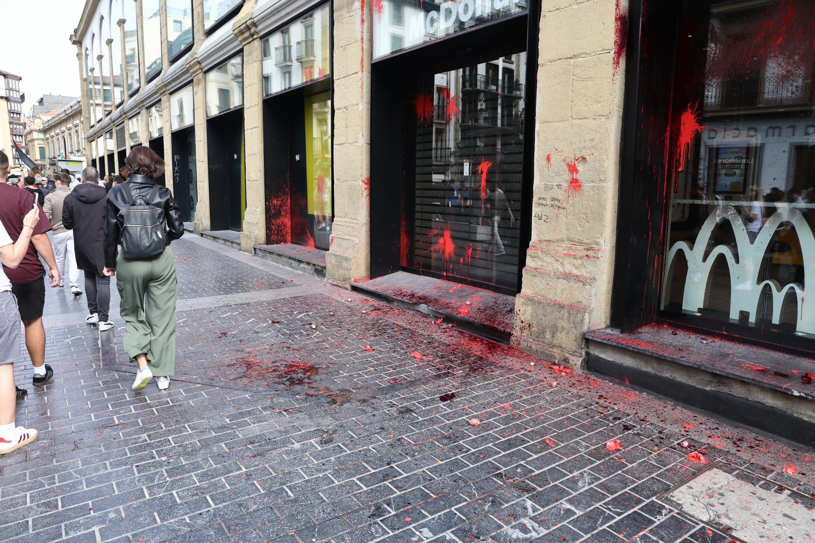 Manifestación en Donostia en apoyo a Palestina
