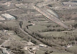 Fotomontaje de un OVNI sobre un paisaje guipuzcoano.
