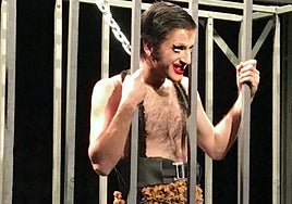 Xanti Agirrezabala 'Satiro' antzezlanean. Gaur Orion antzeztuko du.