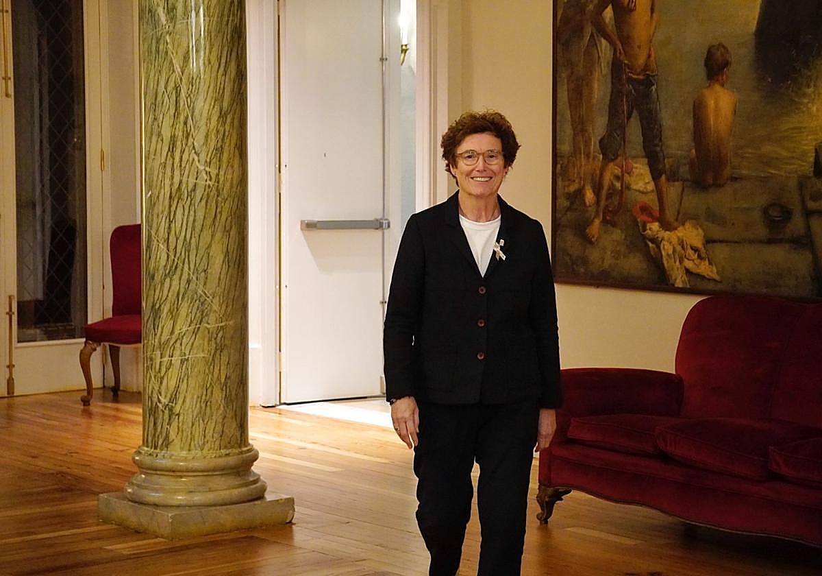 Nekane Arzallus, este viernes por la mañana en el hall de Alcaldía.