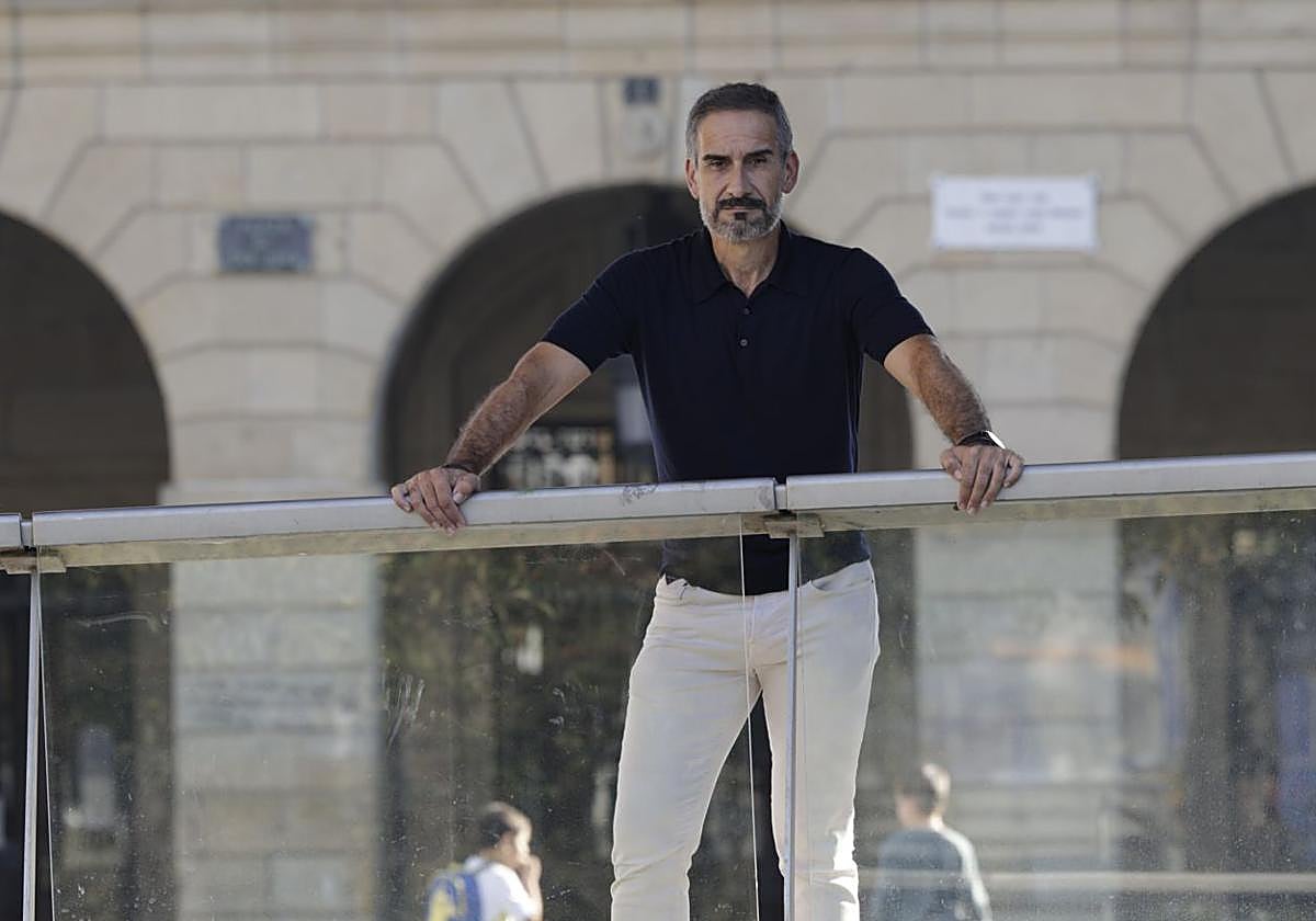 Patxi Pérez en la plaza San Juan, esta semana.