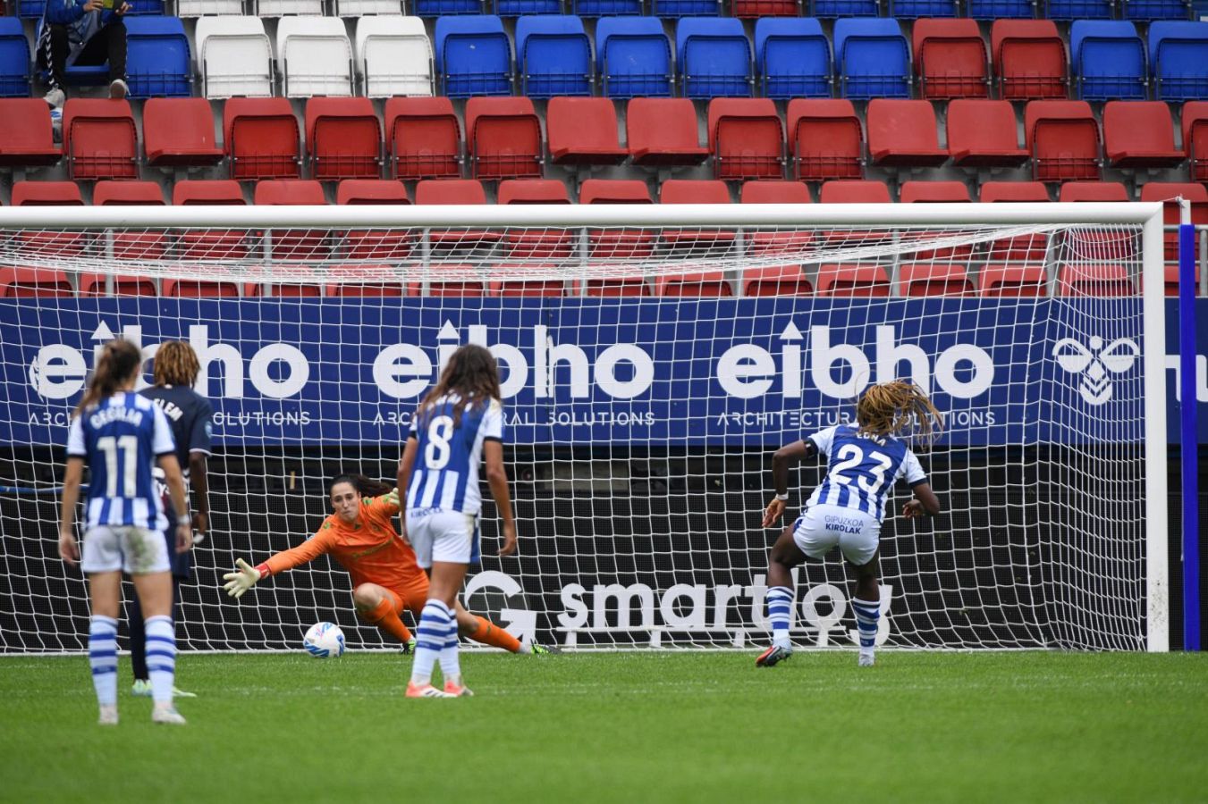 Exhibición de la Real en el derbi