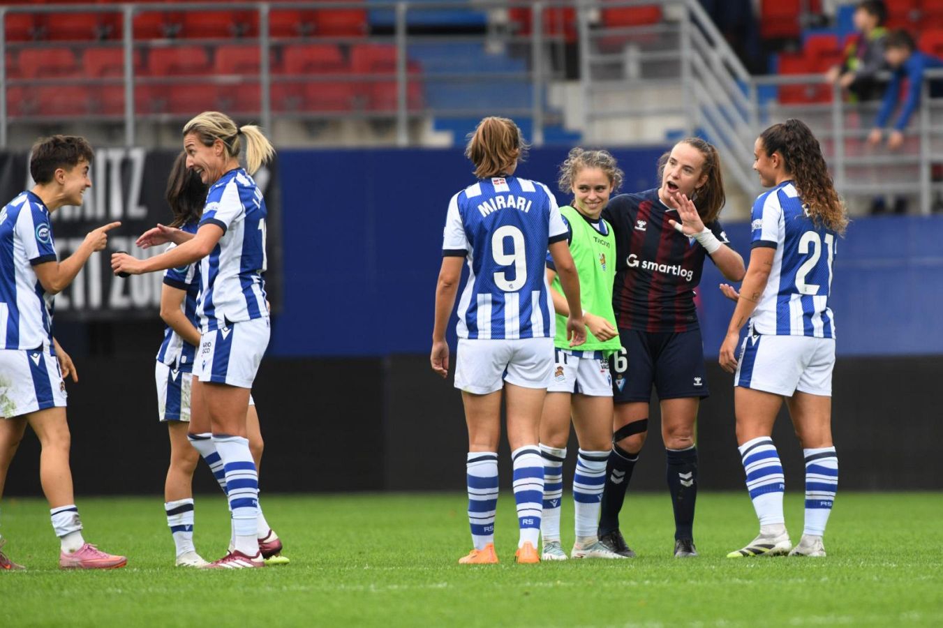 Exhibición de la Real en el derbi