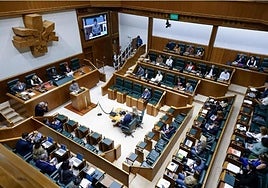 Imagen del pleno del Parlamento Vasco.