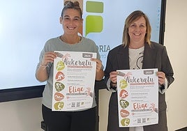 Goizalde Pildain, concejala de Deportes, y Nagore Durán, concejala de Participación Ciudadana.