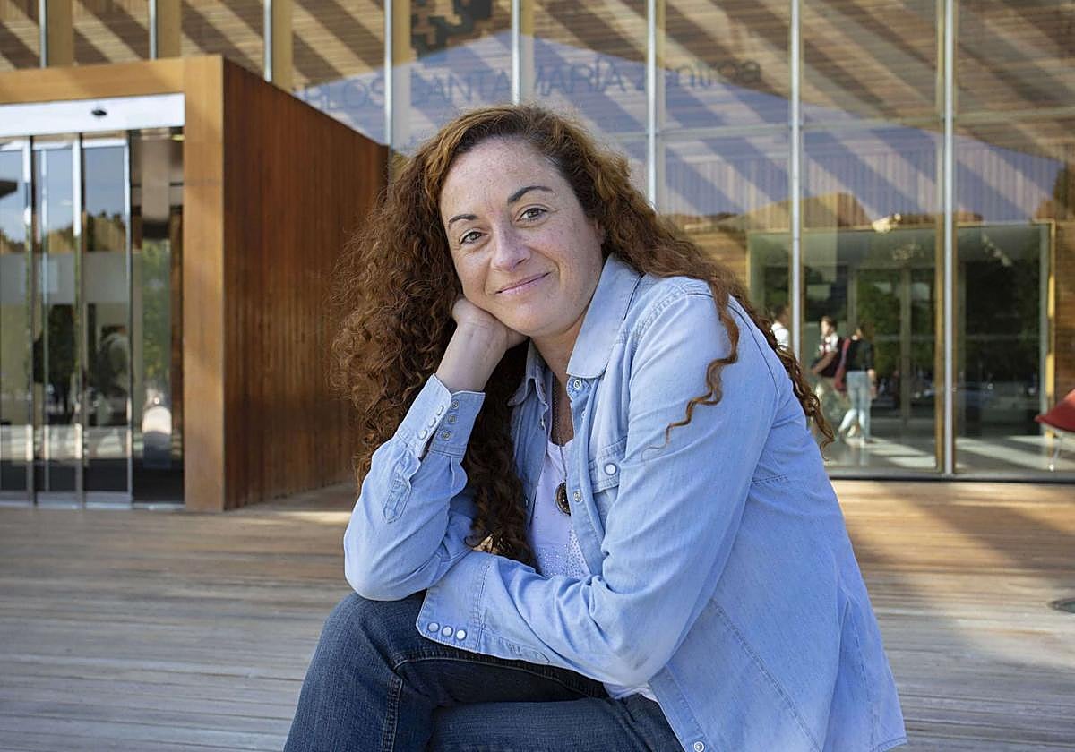 Esther Uria. en el campus de Ibaeta, en 2018.