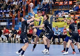 Gorka Nieto, cuarto jugador del Bidasoa que esta temporada ha entrado en el siete ideal de la jornada.