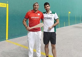 Rubén y Aranguren, pelotaris de Eple.