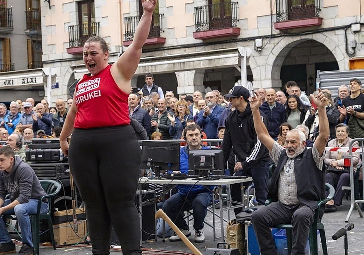 La aizkolari navarra Nerea Sorondo logra en Elgoibar su cuarta txapela de Euskal Herria