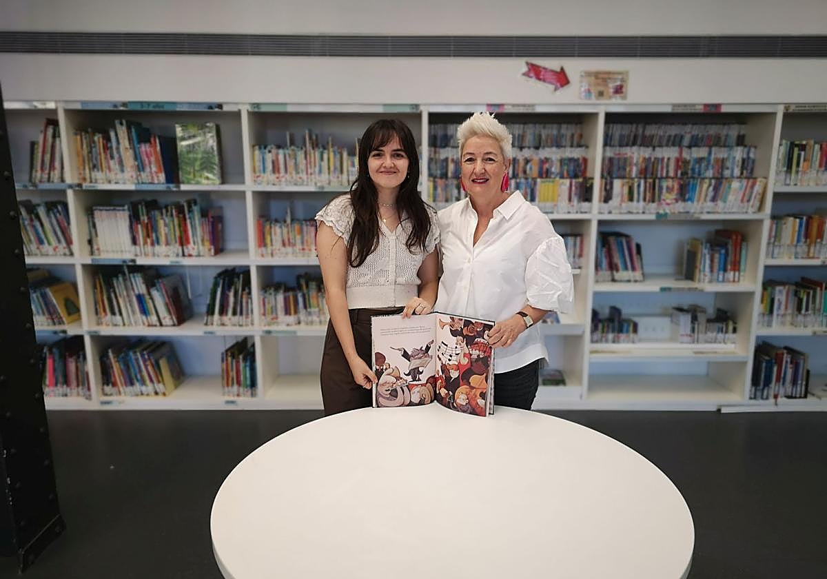 Aitziber Raya eta Gotzone Butron, agerraldian.