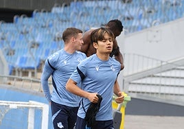 Kubo sale a entrenar este viernes en Zubieta.