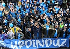 Marcha solidaria Urdinduz realizada en Azpeitia en 2023.