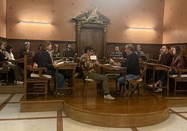 Ediles de EH BIldu y PNV en la sesión plenaria del jueves.