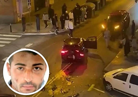 El Volkswagen Golf en el que viajaba el 'Niño Juan' quedó parado en plena calle en Carabanchel.