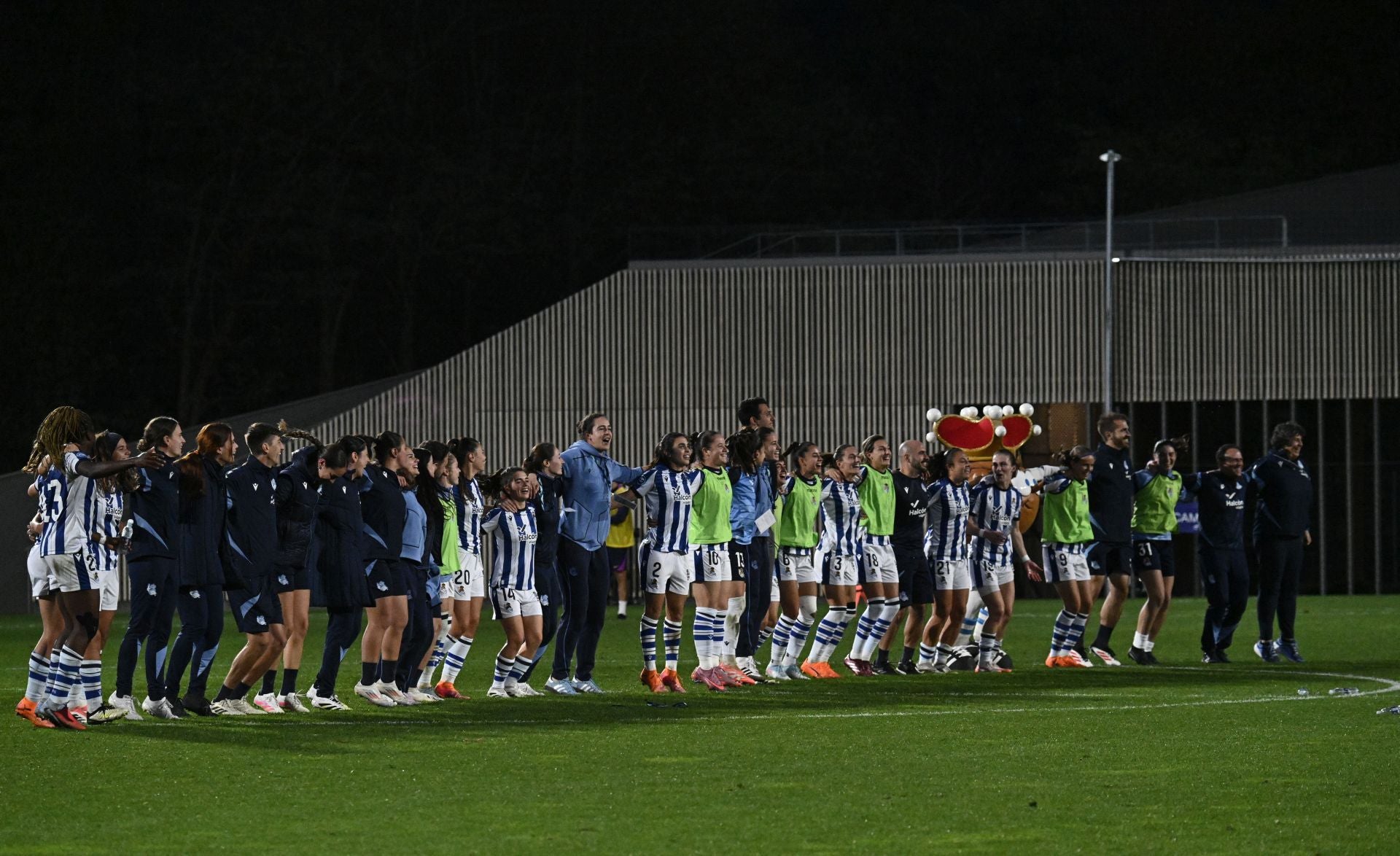 La celebración de la victoria ante el Barça, en imágenes