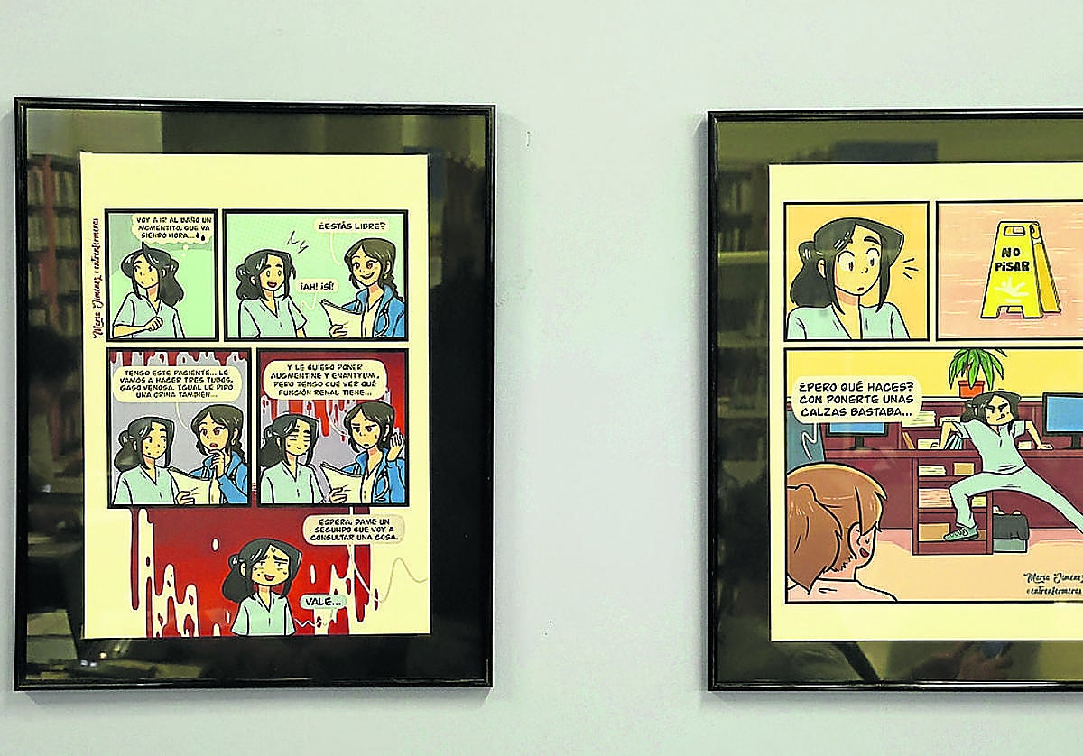 Vista de la exposición de 'Entre enfermeras'.