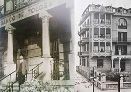 Dos imágenes del Banco de Tolosa.