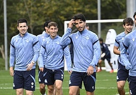 Zubeldia, Guedes, Aihen, Soler, Marín y Brais, en Zubieta